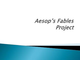 Aesop’s Fables Project