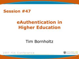 eAuthentication in Higher Education