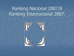 Ranking Nacional 2007