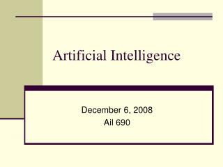 Artificial Intelligence