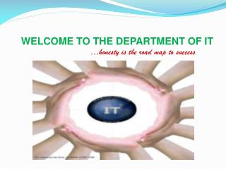 WELCOME TO THE DEPARTMENT OF IT …honesty is the road map to success