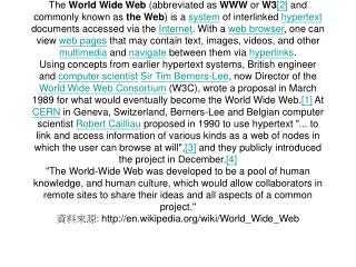 The World Wide Web