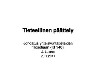 Tieteellinen päättely