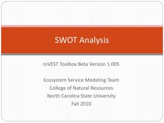 SWOT Analysis