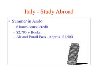 Italy - Study Abroad