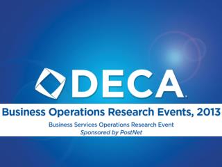 Implementing the Business Services Operations Research Event