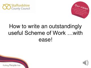 How to write an outstandingly useful Scheme of Work …with ease!