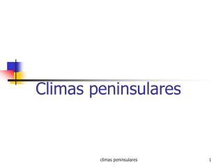 Climas peninsulares