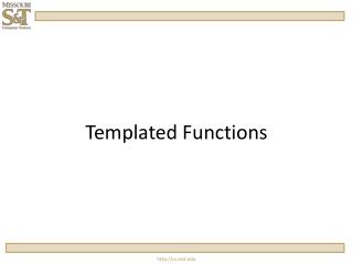 Templated Functions