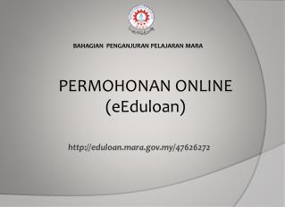 PERMOHONAN ONLINE ( e Eduloan )