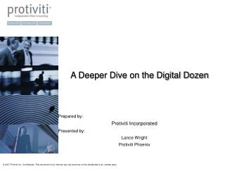 A Deeper Dive on the Digital Dozen