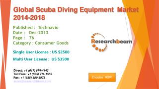 Global Scuba Diving Equipment Market Size, Share 2014-2018