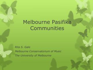 Melbourne Pasifika Communities