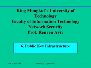6. Public Key Infrastructure