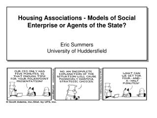 Housing Associations - Models of Social Enterprise or Agents of the State? Eric Summers