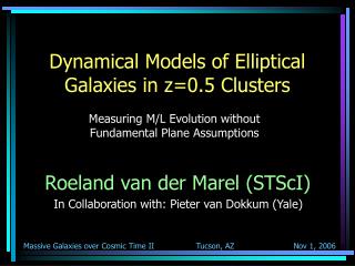 Dynamical Models of Elliptical Galaxies in z=0.5 Clusters