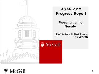 ASAP 2012 Progress Report