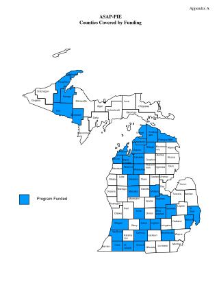 ASAP-PIE Counties Covered by Funding