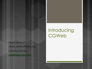 Introducing CGWeb