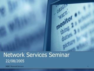 Network Services Seminar