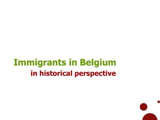 Immigrants in Belgium