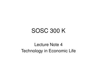 SOSC 300 K