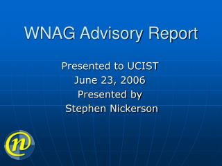 WNAG Advisory Report