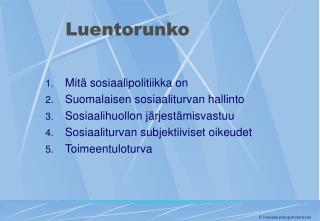 Luentorunko