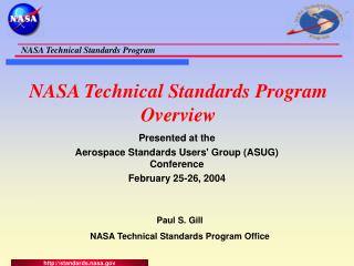 NASA Technical Standards Program Overview