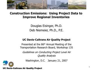 Construction Emissions: Using Project Data to Improve Regional Inventories