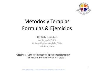 Métodos y Terapias Formulas &amp; Ejercicios