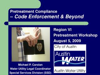 Pretreatment Compliance – Code Enforcement &amp; Beyond