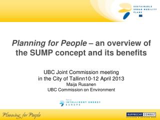 Planning for People – an overview of the SUMP concept and its benefits