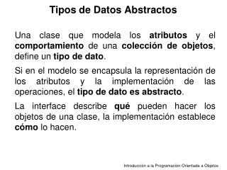 Tipos de Datos Abstractos