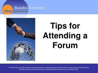 Tips for Attending a Forum