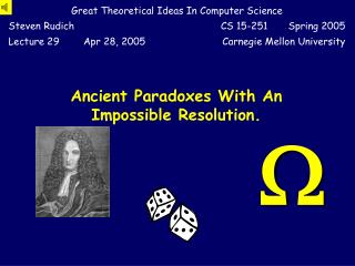 Ancient Paradoxes With An Impossible Resolution.