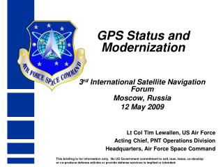 GPS Status and Modernization