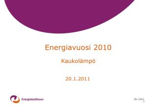 Energiavuosi 2010 Kaukolämpö