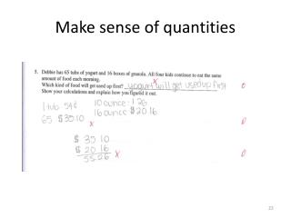 Make sense of quantities