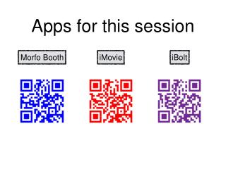 Apps for this session