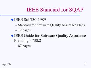 IEEE Standard for SQAP