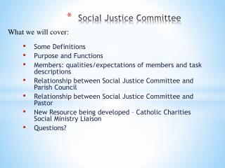 Social Justice Committee