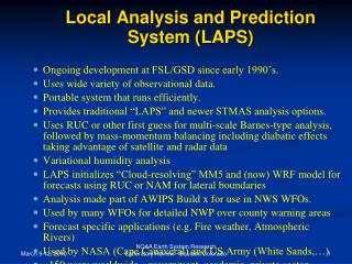 Local Analysis and Prediction System (LAPS)