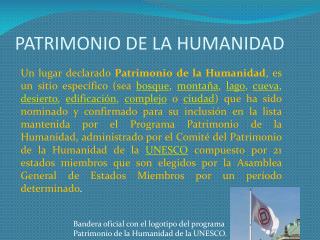 PATRIMONIO DE LA HUMANIDAD