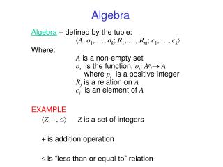 Algebra