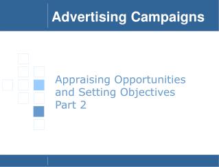 Appraising Opportunities and Setting Objectives Part 2