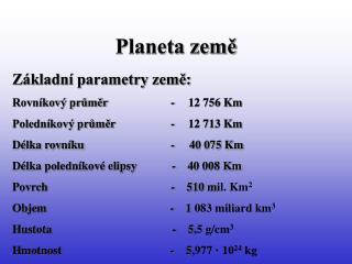 Planeta země