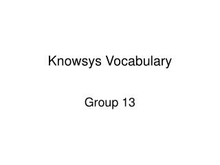 Knowsys Vocabulary