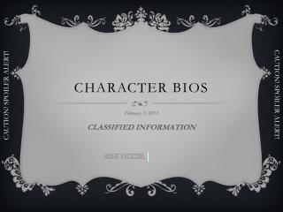 Character bios