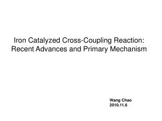 Iron Catalyzed Cross-Coupling Reaction: Recent Advances and Primary Mechanism